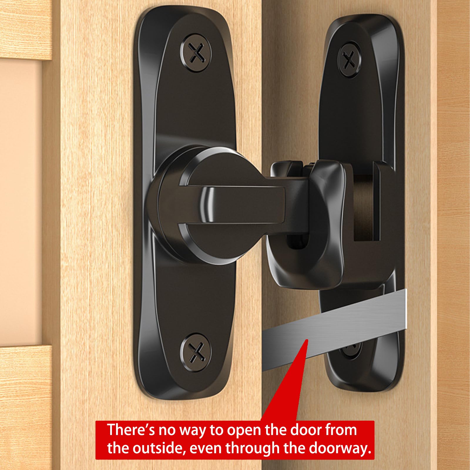 Serratura Scorrevole Per Porte - Chiusura 90/180 Gradi In Ottone Per Porte Legno E Giardino - Foto 12