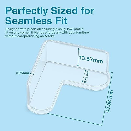 Miniatura 2 de Protector de esquina para bebé, paquete de 15 protectores de bordes transparentes y transparentes para bebés, protectores de esquina de muebles de