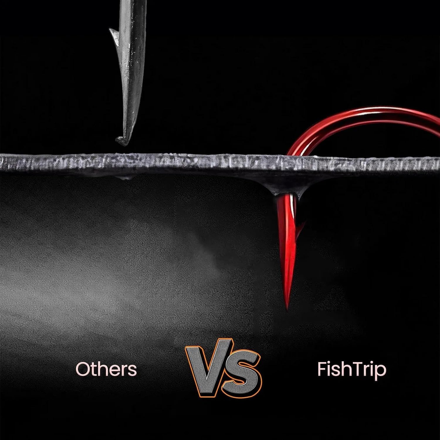 FishTrip 25/50/200pcs Treble Hooks Red, Replacement Hooks for Hard Lures | High Carbon Steel, Ultra Barbed Sharp Triple Fishing Hooks for Saltwater Freshwater, Fish Hook for Bass Trout Size 14-4/0