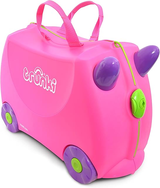 Trunki Childrens Ride-On Suitcase and Kid's Hand Luggage: Trixie (Pink)