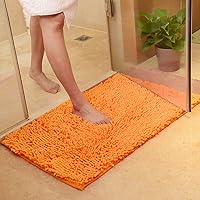 Vista 15 de vctops Alfombras de baño de chenilla extra suaves y absorbentes de microfibra, alfombra antideslizante para bañera, alfombra de ducha, color Camello