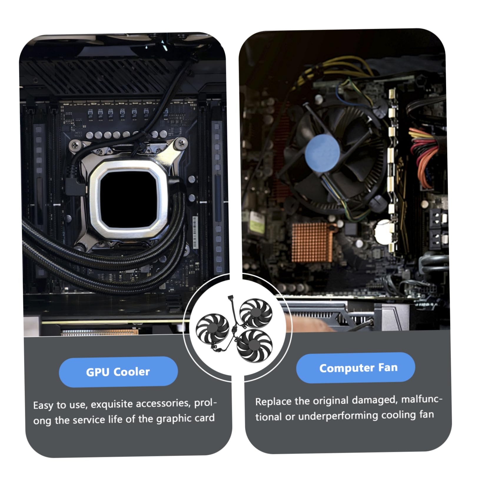 NUOBESTY Ventilador De Refrigeración De Gpu Compatible Cfud Enfriador De Gpu Para Tarjeta Gráfica Ventilador De Refrigeración Para Computadora