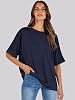 Tops para mujer ANRABESS, playeras oversized de manga corta y cuello redondo, casuales de verano, básicas y holgadas, tendencia 2026 5