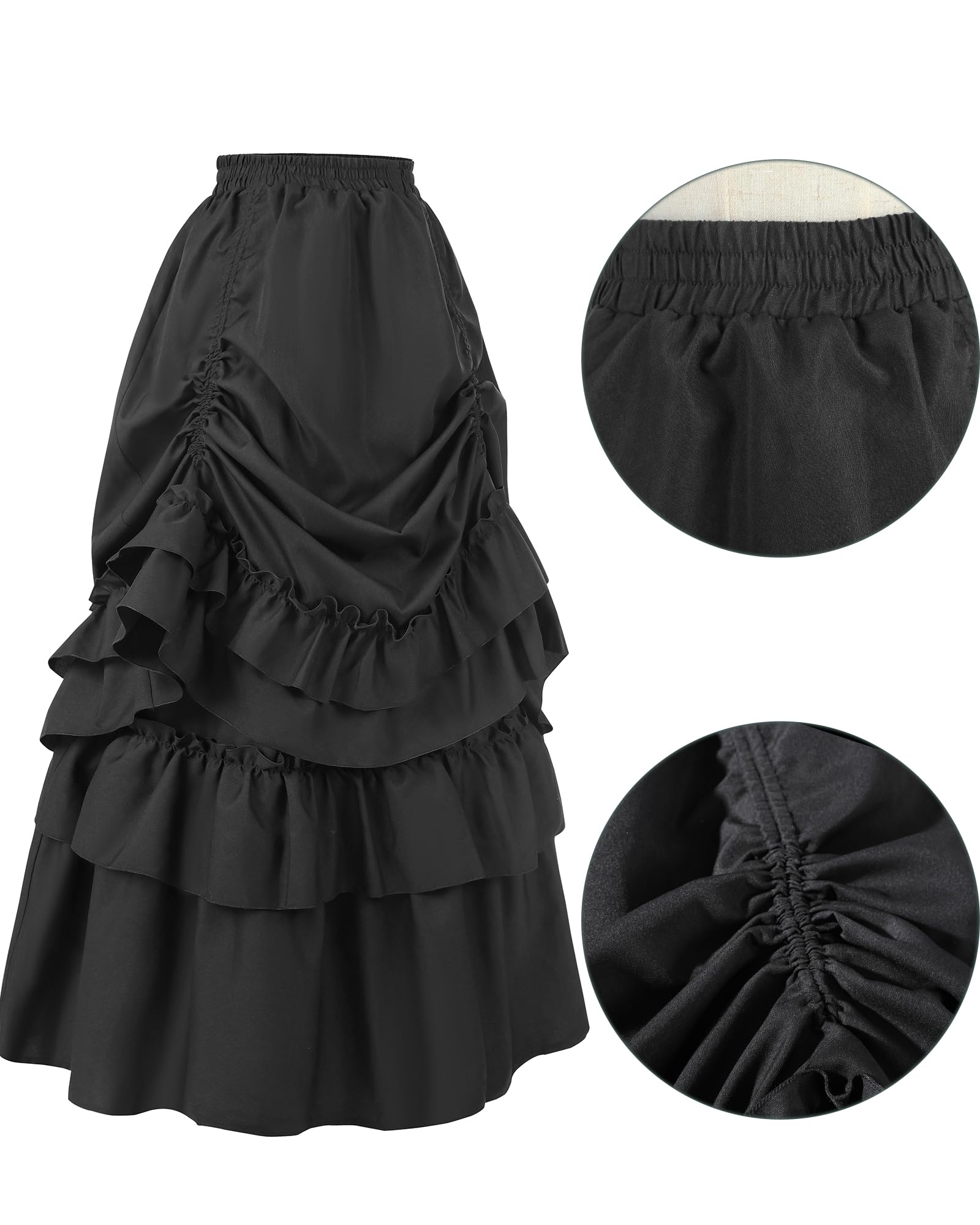 Bustle Gonna barocco Steampunk Rock Donna Saloon Girl Skirt Gonna Vittoriana Gonna Pirata