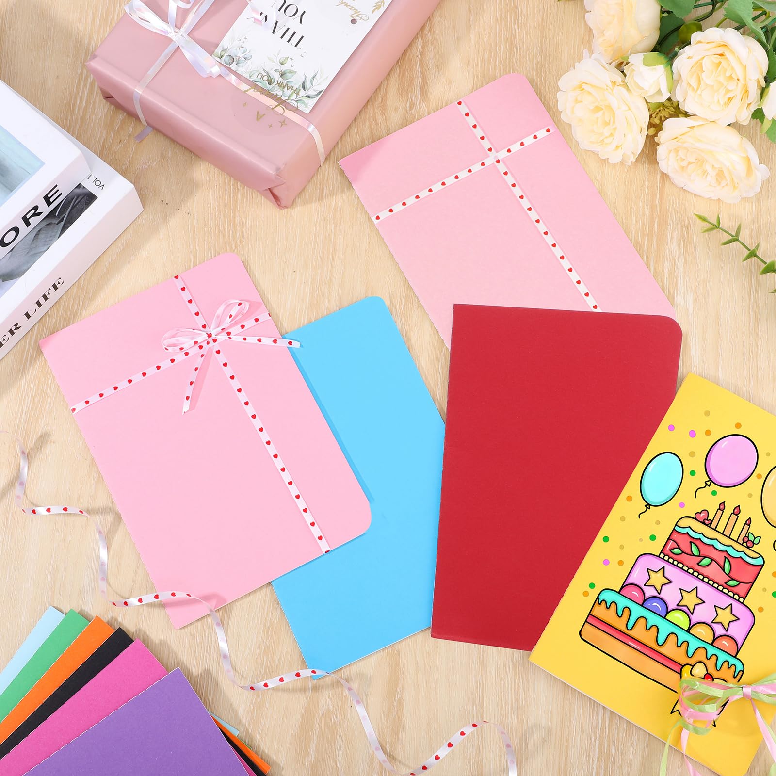 BESARME 60 sztuk mini notebooków luzem, pusty papier, mały kieszonkowy notatnik, mini szkicowniki, mały pamiętnik, notatniki dla uczniów, przybory szkolne, nagrody, klasa, wymiana prezentów, upominki