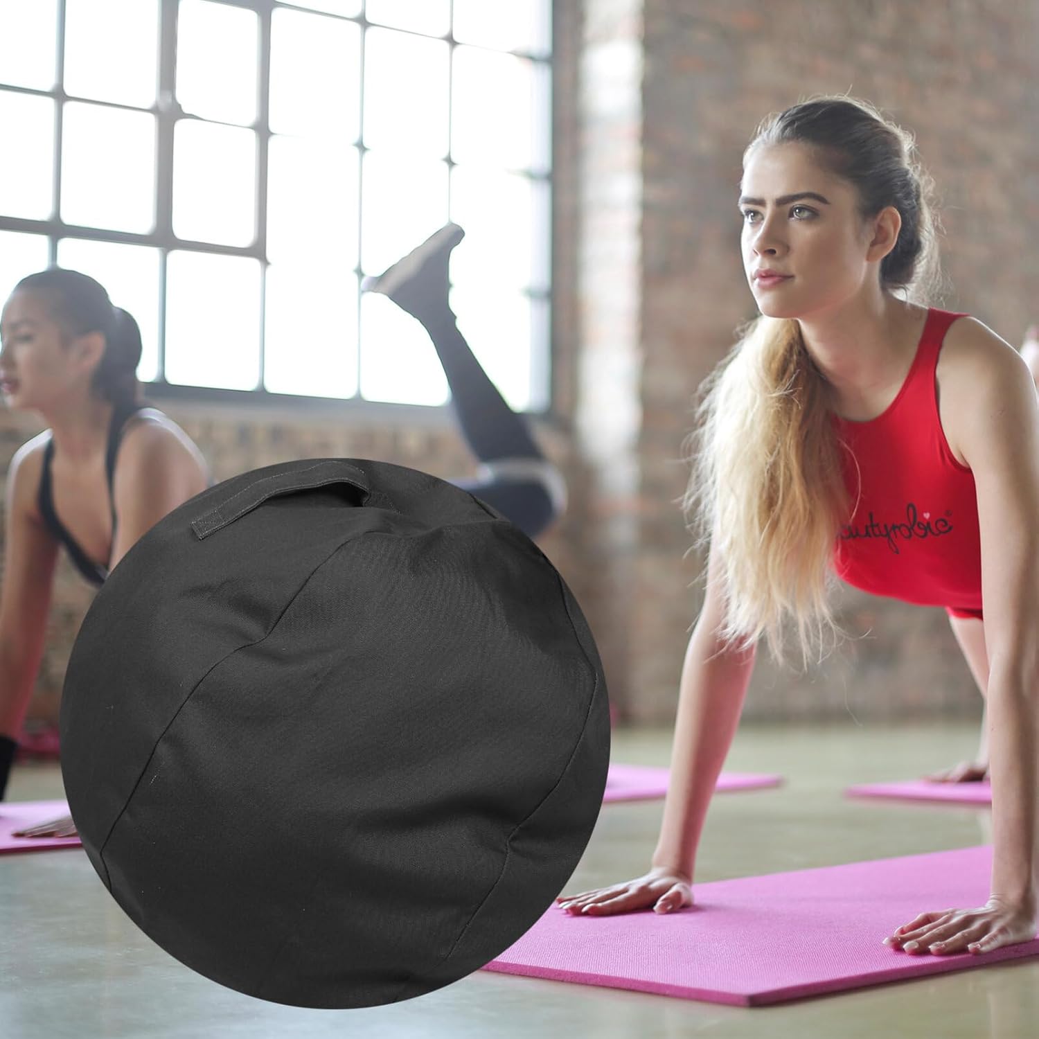 BESPORTBLE Balance Ball Cover Exercise Ball Cover Washable Workout Ball Cover Anti-Skid Ball Protector Workout Ball Protective Cover Gym Ball Dome Cover Grey