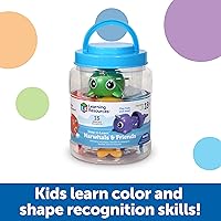 Vista 3 de Learning Resources Snap-n-Learn Narwhals & Friends, 15 piezas, a partir de 18 meses, juguetes para bebés pequeños, actividades de aprendizaje