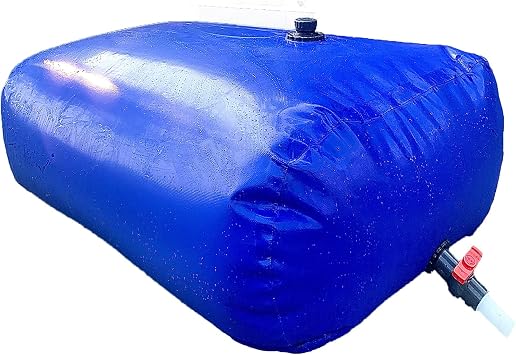 High Capacity Outdoor Water Bladder, Collapsible Water Bladder Tanks Portable Emergency Water Storage Tank Flexible Water Storage Tank with On-Off Valve WMEIE Color Blue, Size 2.4X1.5X0.5m2000