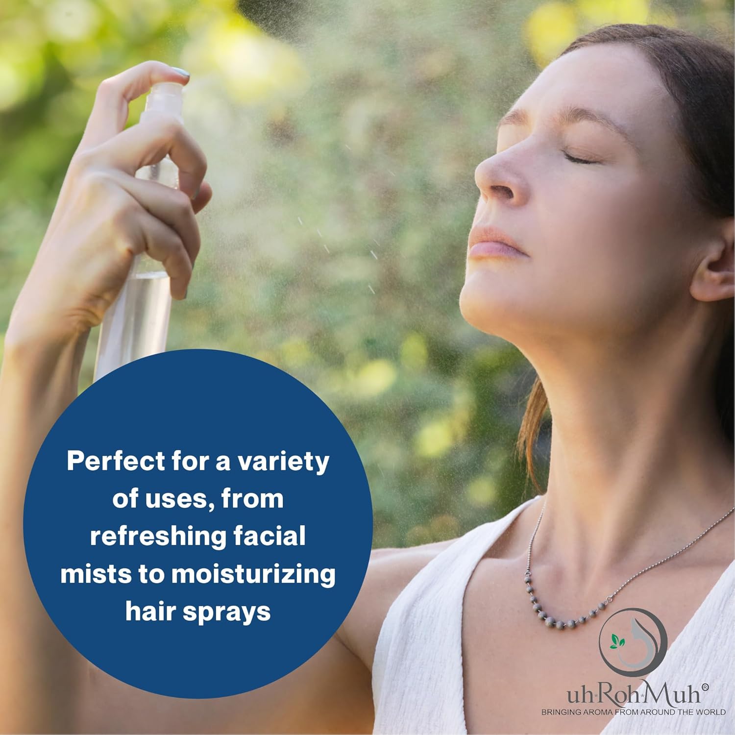 uh*Roh*Muh 20-410 Mist Sprayer (Pack of 100) Black - Neck Size Ribbed Skirt Sprayer - Perfect for Hair, Skincare and Cleaning Solutions, Clear Plastic Overcap Included for Safe Product Storage