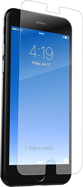 ZAGG InvisibleShield Glass+ Screen Protector  Fits iPhone 8 Plus, iPhone 7 Plus, iPhone 6s Plus, iPhone 6 Plus  Extreme Impact & Scratch Protection  Easy to Apply  Seamless Touch Sensitivity