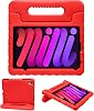 LEFON Kids Case Shockproof for iPad mini 67, iPad mini 6th 7th Generation Case with Pencil Holder Convertible Handle, Light Weight Super Protective Cover for iPad mini A17 Pro 8.3 Inch Red