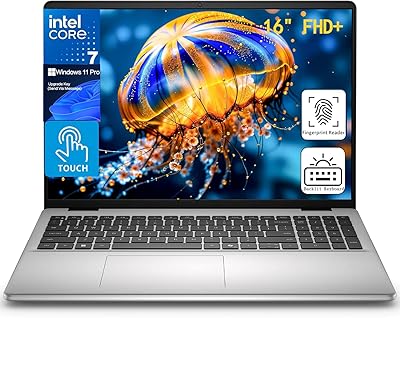 Dell 16 Touchscreen Laptop DC16251, Intel 10-Core Core 7 150U (up to 5.4 GHz), 32 GB DDR5 RAM, 1 TB SSD, 16" FHD+ IPS 300 Nits Display, Copilot AI, Intel Graphics, Backlit KB, Wi-Fi 6E, Windows 11 Pro