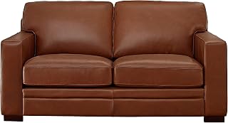 Dillon 100% Leather Sofa Set (Loveseat, Cinnamon Brown), Feather Down, Memory Foam and Springs Seating
