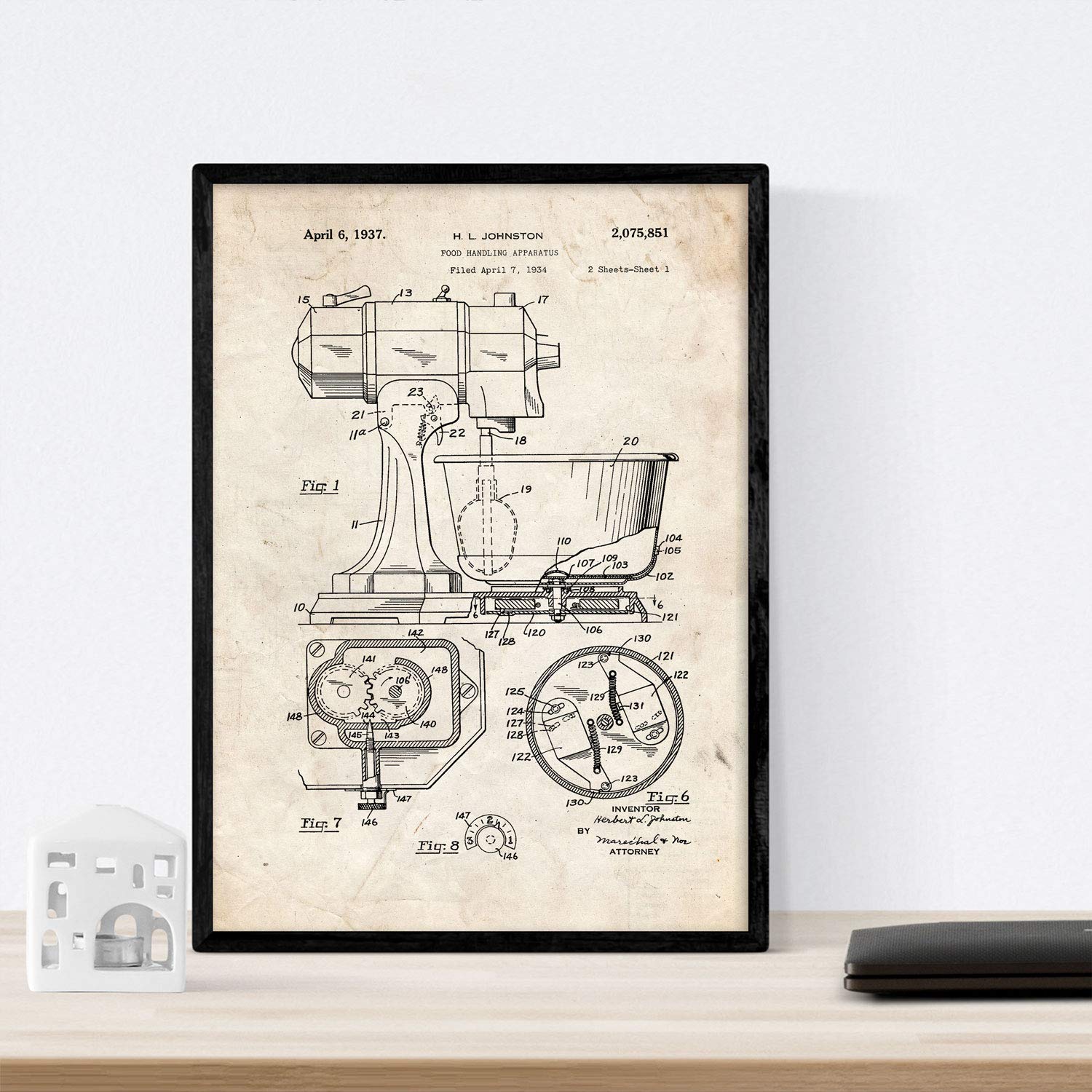 Affiche De Brevet En Feuille De Bouteille. Perte Avec Ancien Cadre De Conception De Brevet Blanc A3 88978013