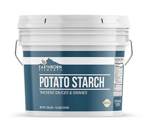 Miniatura 3 de Earthborn Elements Paquete de almidón de patata, harina de arroz blanco y almidón de tapioca (1 galón), espesantes, horneado versátil