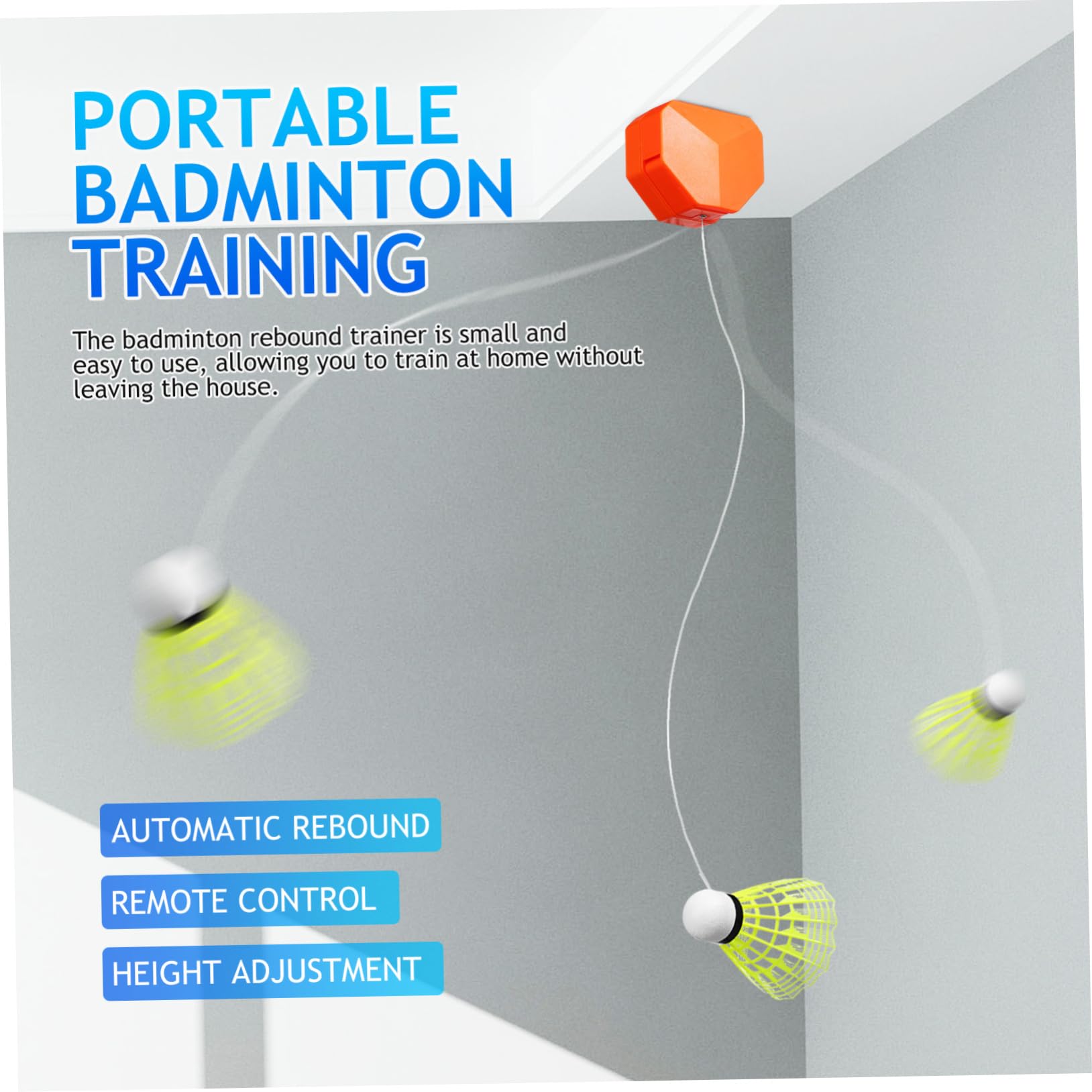 BESPORTBLE 5sets Allenamento Badminton Portatile Rimbalzo Trainer Controllo e Include Shuttlecock Per