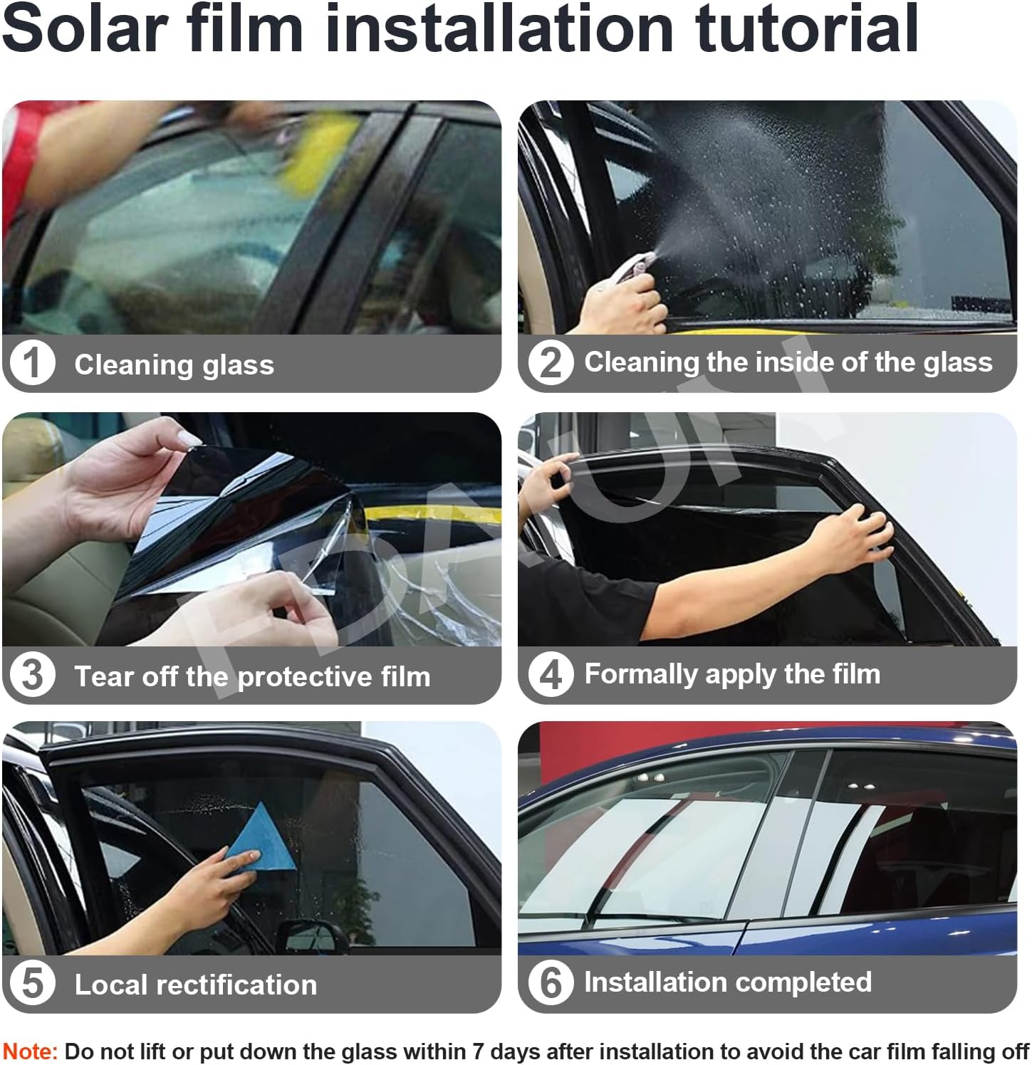 Precut Window Film Tint for 2025 Tesla Model Y Juniper PVC Kit All Sides Privacy Block Infrared UV Rays Sun Blocking Protection (Front Windshield 80%, Other 8%, Whole Car Set)