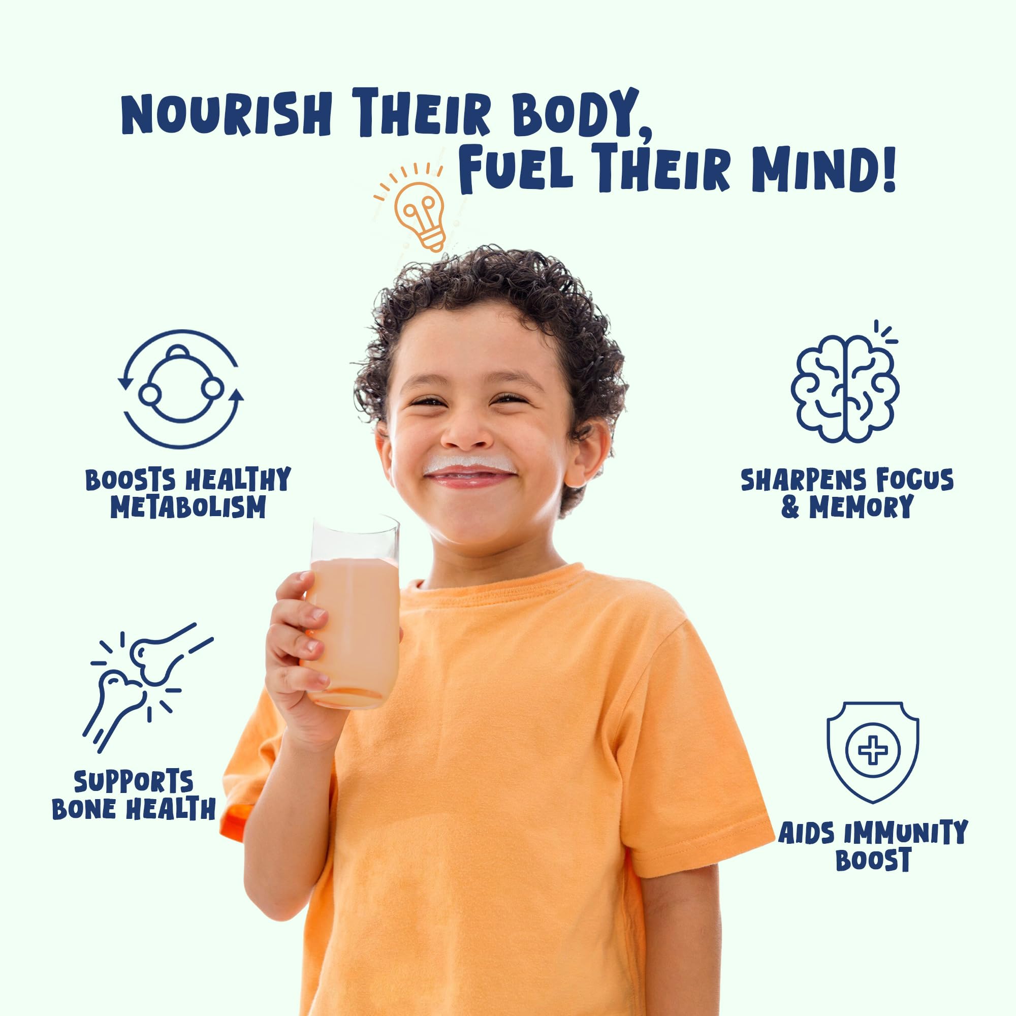 Gladful NutraMilk Healthy Chocolate Milk Mix 400g - 7+ Age No Refined Sugar, 8g Protein, 25 Vitamins & Minerals, No Preservatives - Supports Immunity, Growth, Bone Health & Brain Development - Image 4 thumbnail