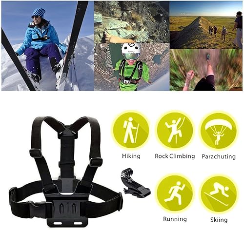 Miniatura 2 de Soporte en el pecho para selfie stick compatible con Gopro Hero 13 12 11 10 9AKASO EK7000 Brave 4DJI Osmo Action 5 ProODDV, montaje de succión