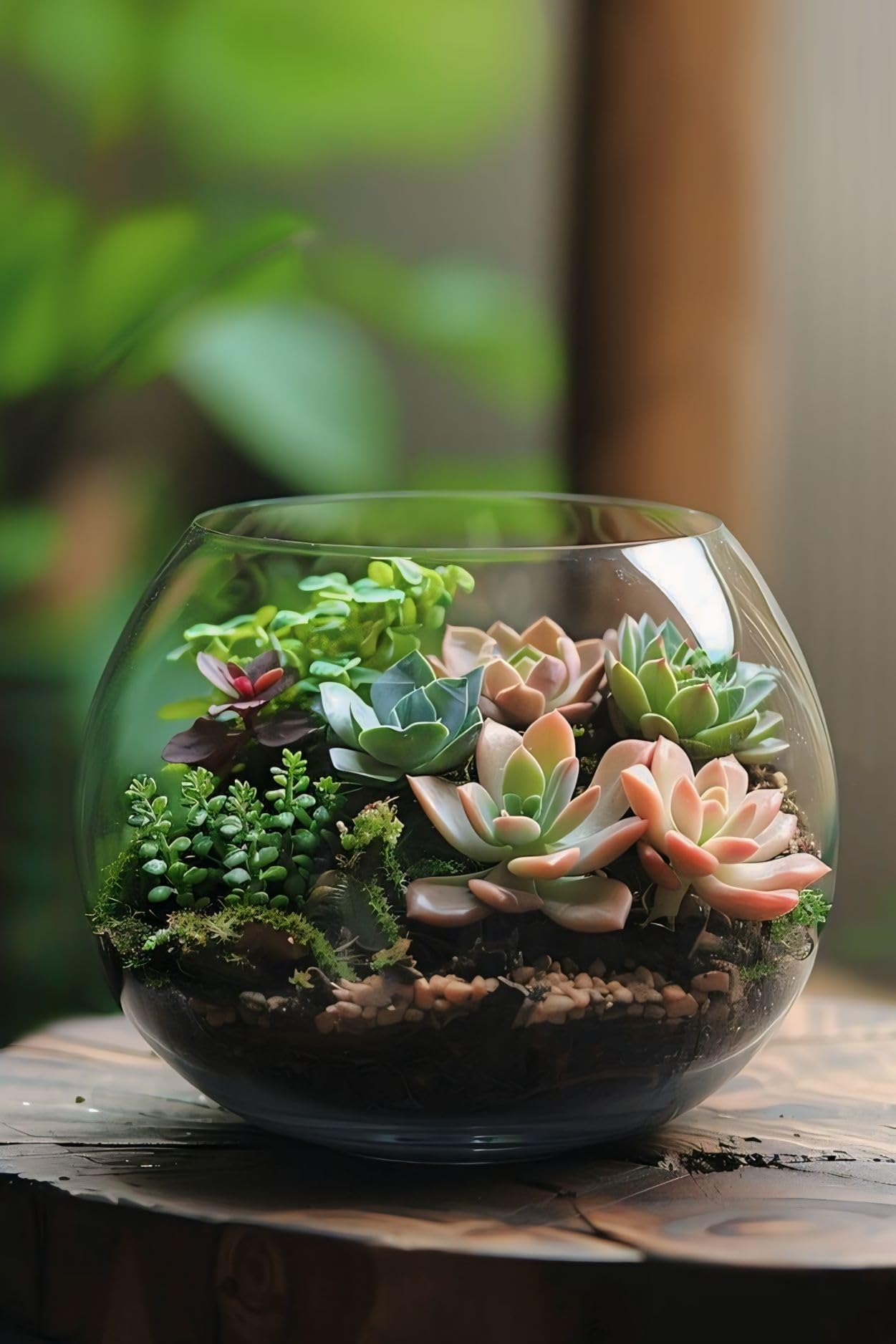 SHOBHANA ENTERPRISES Crystal Clear Glass Fish or Terrarium Round Bowl W/C (14 inch) (B0DCSGGRR3) Amazon Price History, Amazon Price Tracker