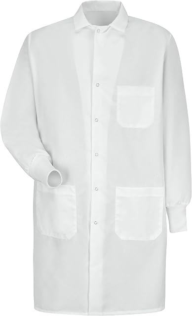 Red Kap womens Unisex Specialized Cuffed Lab Coat With 3 Front Pockets