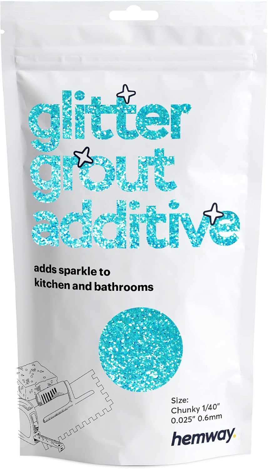 Hemway Glitter Grout Additive 100g / 3.5oz Grout Tile Additive for