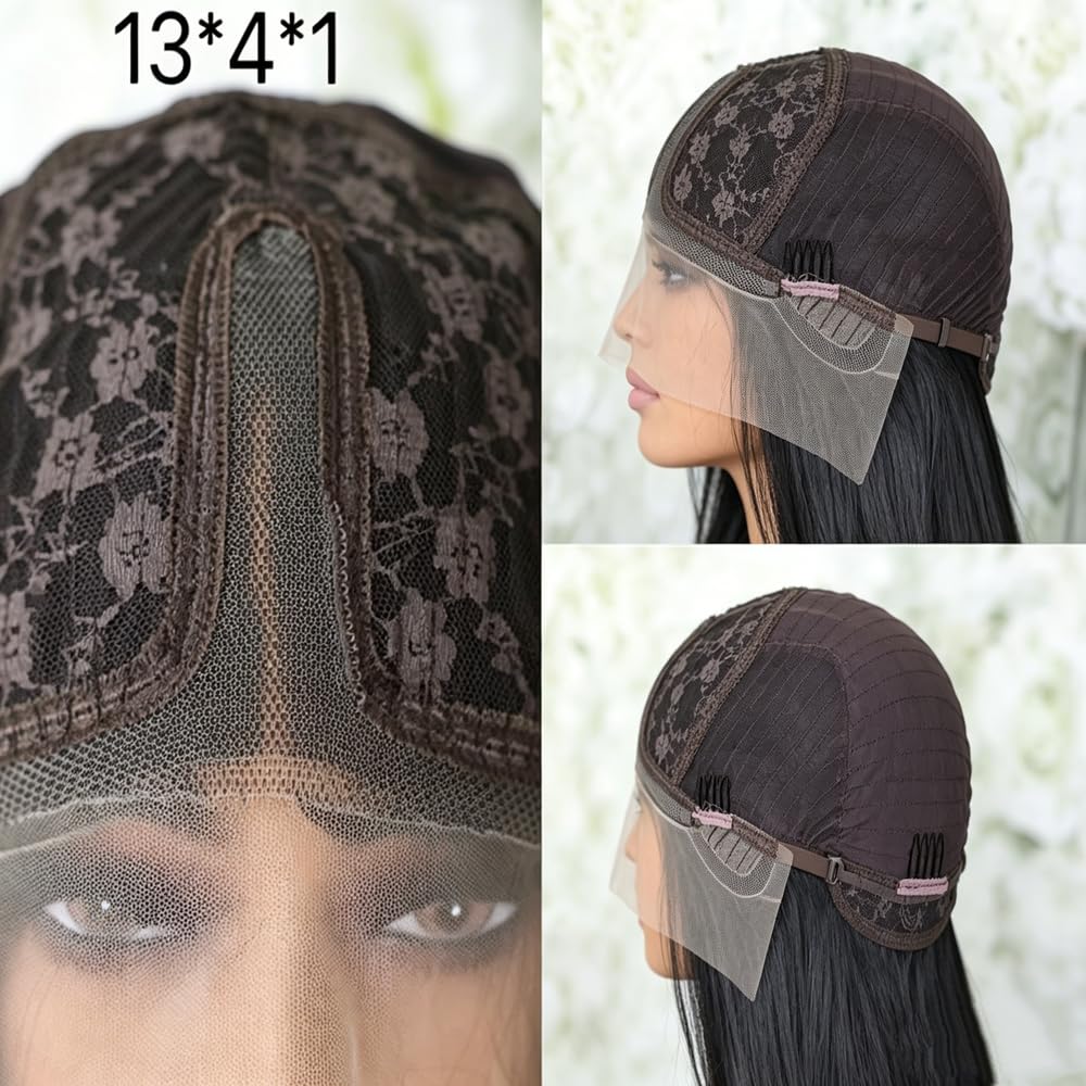 Haarpflege Lockere Welle Schwarze Farbe 13 X 4 X 1 HD Volle Spitze Ohne Guleless-Perücke Für Schwarze Frauen Vorgezupft Gebleicht(20inches)