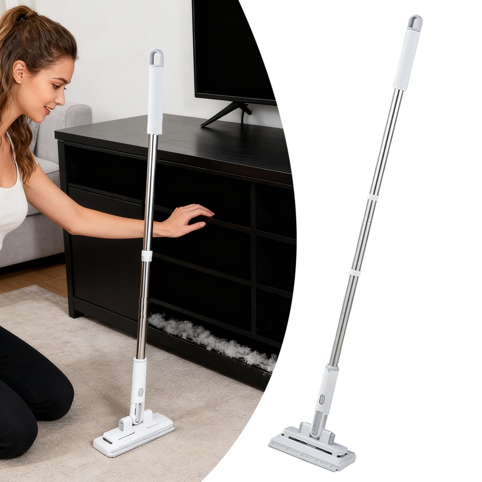 Mini Mop De Limpieza Limpiador De Cambio De Bayeta Sin Manos | Fregona para Polvo Para Baño Cocina Coche Escritorio Vajilla Salón Suelo Hogar