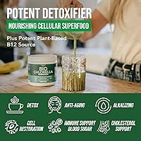 Vista 2 de Polvo orgánico de Chlorella - Cruda y cultivada al sol - Algas verdes densas en nutrientes con CGF (factor de crecimiento de Chlorella), apoya