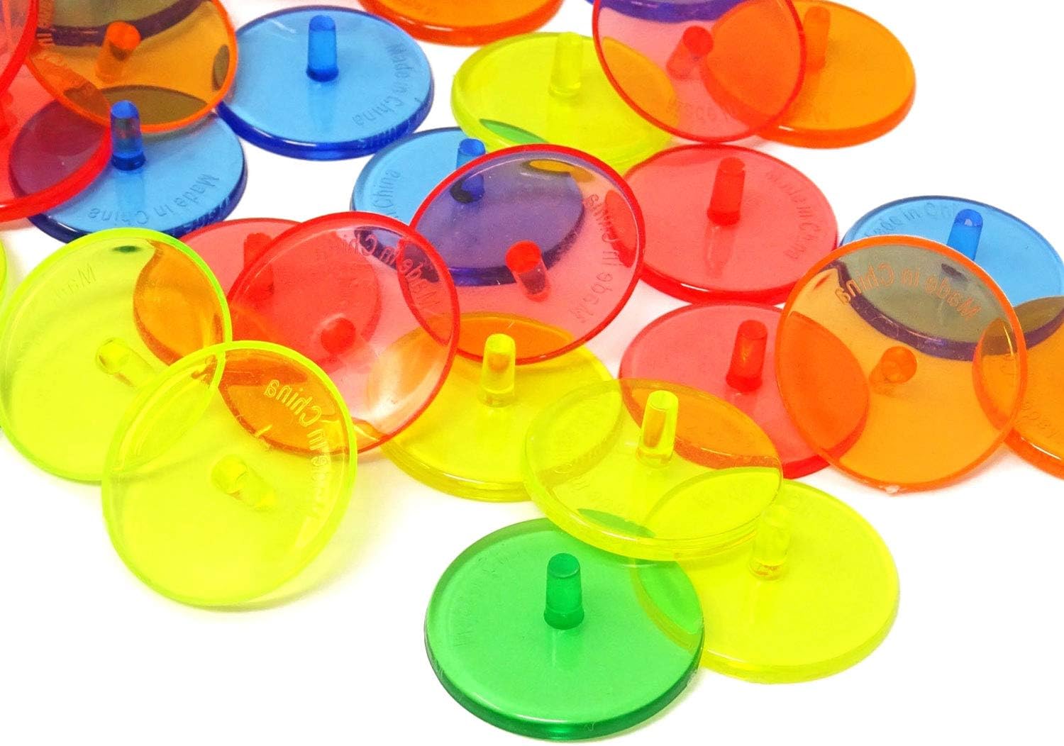 review HONBAY 100PCS Plastic Round Transparent Golf Ball Position Markers for Golf and Baseball (5 Color)