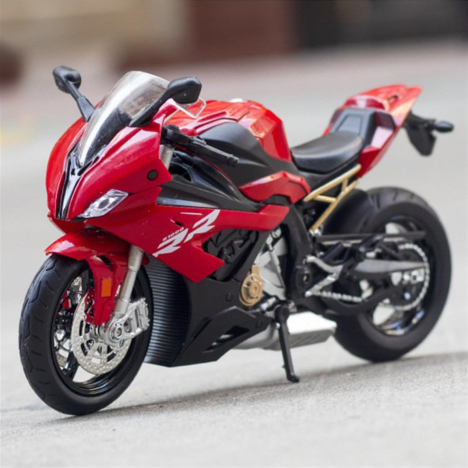 SEYXF Motorbike Toy Motorcycle Model Simulation Alloy Toy 1/12 for BMW S1000R R(Red with Box)