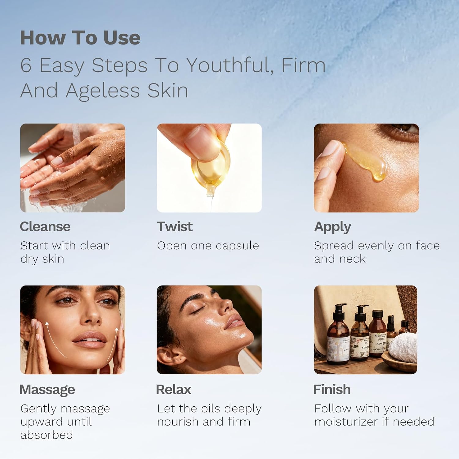 APoEM Renew & Replenish Skincare Set | Anti-Aging Serum Capsules & Hydrating Glow Mask | Firming, Brightening & Deep Moisture | Natural Botanical Formula - Image 8