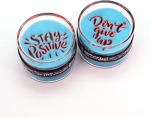 Miniatura 6 de Pisapapeles de arena de 2.5 pulgadas, redondo, voltear para ver no te rindas