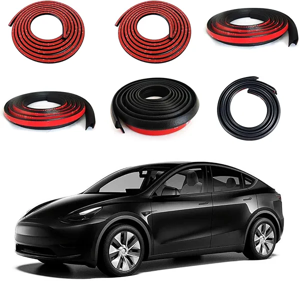 DOTAATDW Car Weather Stripping for Tesla Model Y Car Door Rubber Seal Strip Self Adhesive Auto Soundproofing Weatherstrip for Front/Rear Trunk A-Pillar B-Pillar Front/Rear Door