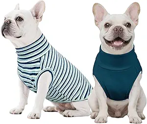 Kuoser 2 Pack Dog Sweater, Soft Dog Sweaters for Small Medium Large Dogs, Sleeveless Pet Fleece Vest,Puppy Pullover Sweatshirt for Boys & Girls, Turtleneck Dogs Winter Coat Clothes