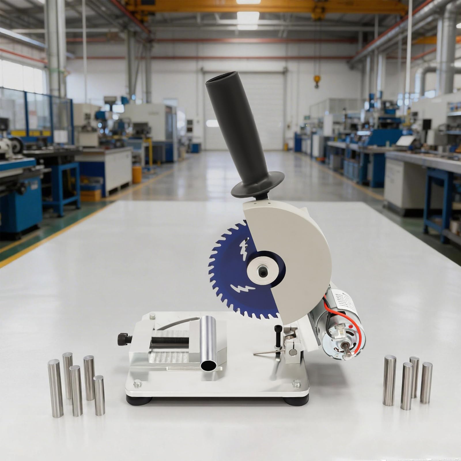 Mini stołowa pilarka tarczowa do metalu, 9000 obr./min, piła ukośna 0-45 stopni, do aluminium, drewna, tworzywa sztucznego, akrylu, bambusa