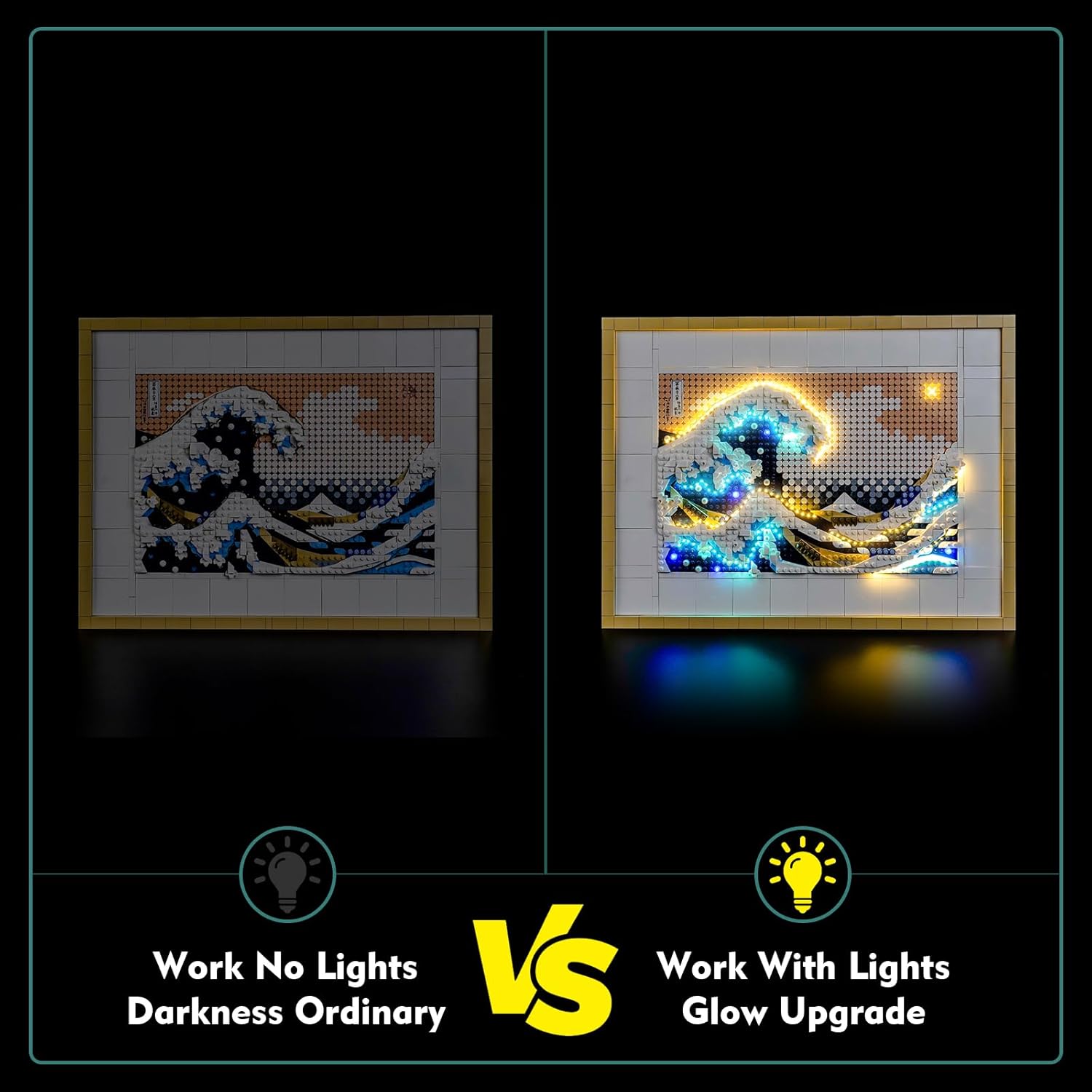 Light kit Compatible with Lego 31208 Hokusai – The Great Wave - No Model Only Light, LED Lighting Accessories Compatible with Lego 31208 Kanagawa Surfing Set (Standard Version)
