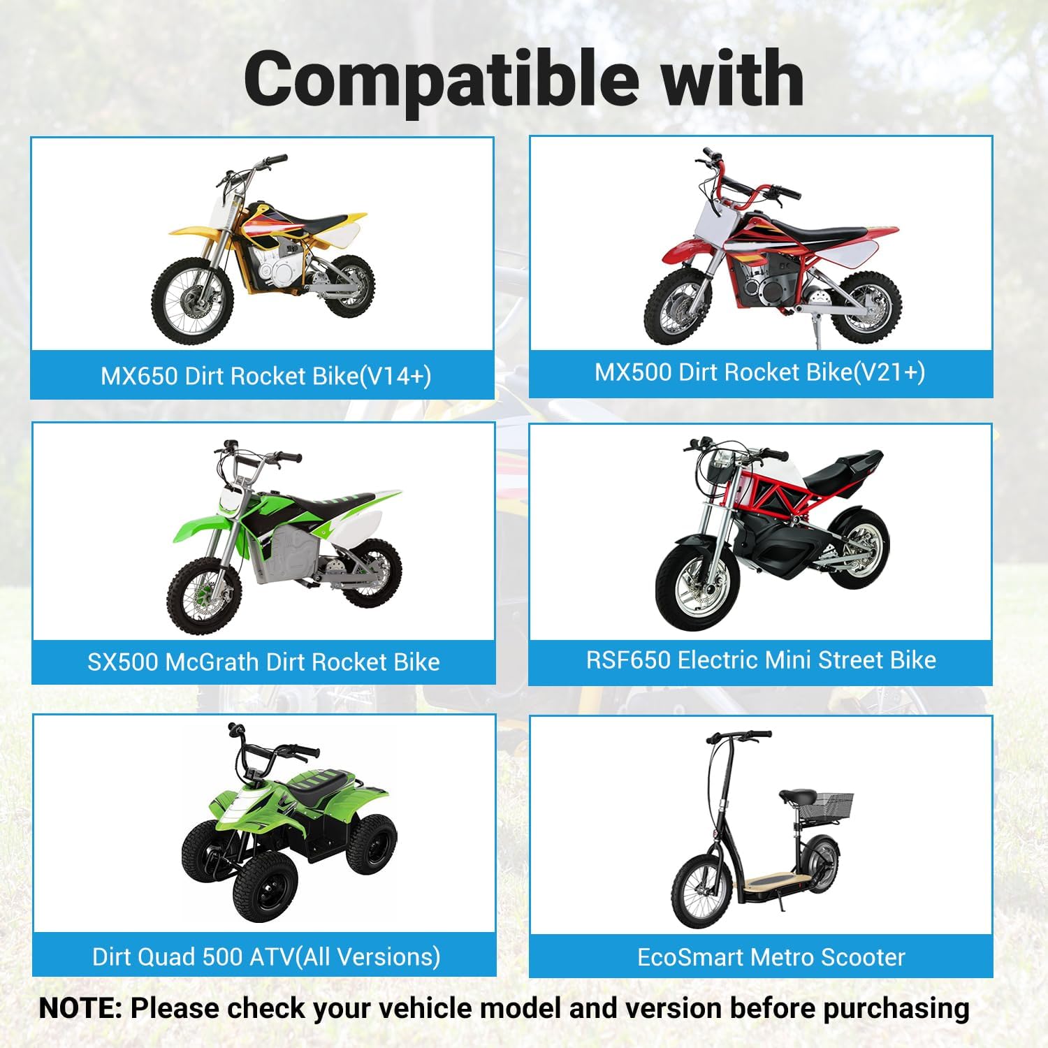 EOPOAYI MX500 Controller Replacement for Razor MX650 V14+ MX500 V21+ SX500 McGrath Electric Dirt Rocket Bike RSF650 EcoSmart Metro Scooter Dirt Quad 500 ATV, 36V Control Module with 3 Pin Charger Port