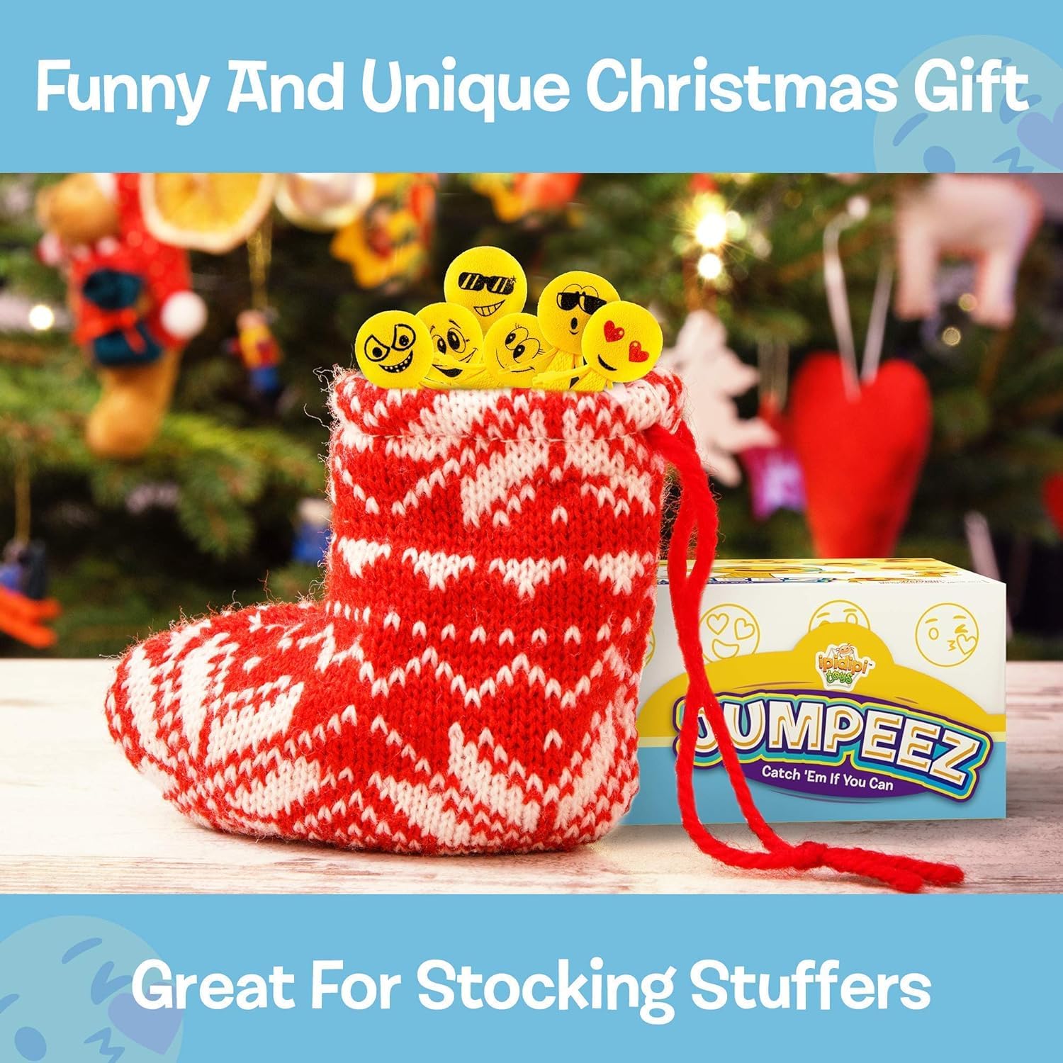 IPIDIPI TOYS Jumpeez Emoji Rocket Poppers – 24-Pack Spring Launcher Toys for Kids – Easter Basket Stuffers for Kids, Birthday Party Favors, Easter Egg Fillers, Kids Valentines Day Gifts for School