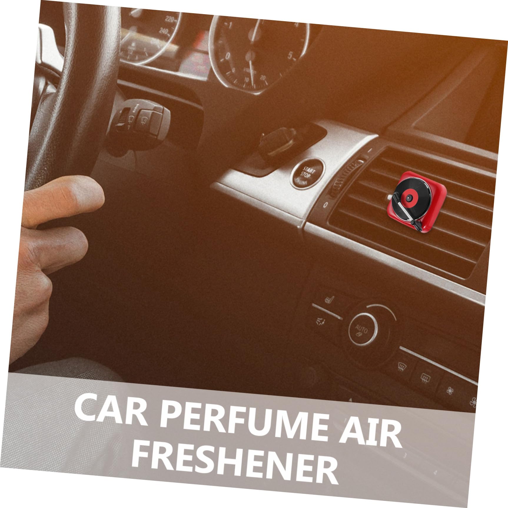 OUNONA Retro Schallplattenspieler Parfümclip Auto Lufterfrischer Duftstecker mit Kunststoff Eliminiert Unangenehme Gerüche und Schafft Sommeratmosphäre im Auto