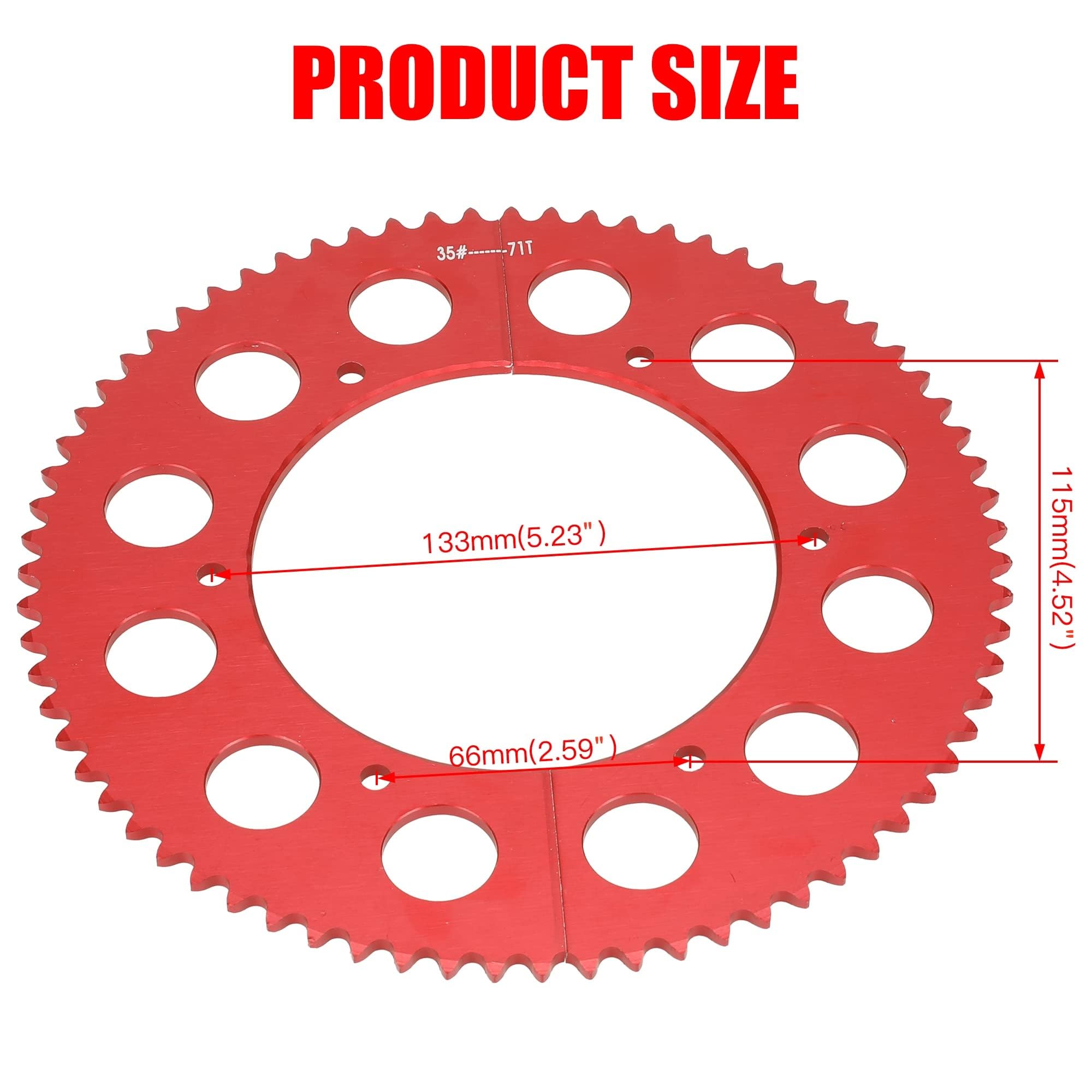 Amazon.com: GREHUA #35 Chain 71 Tooth Split Sprocket for Predator