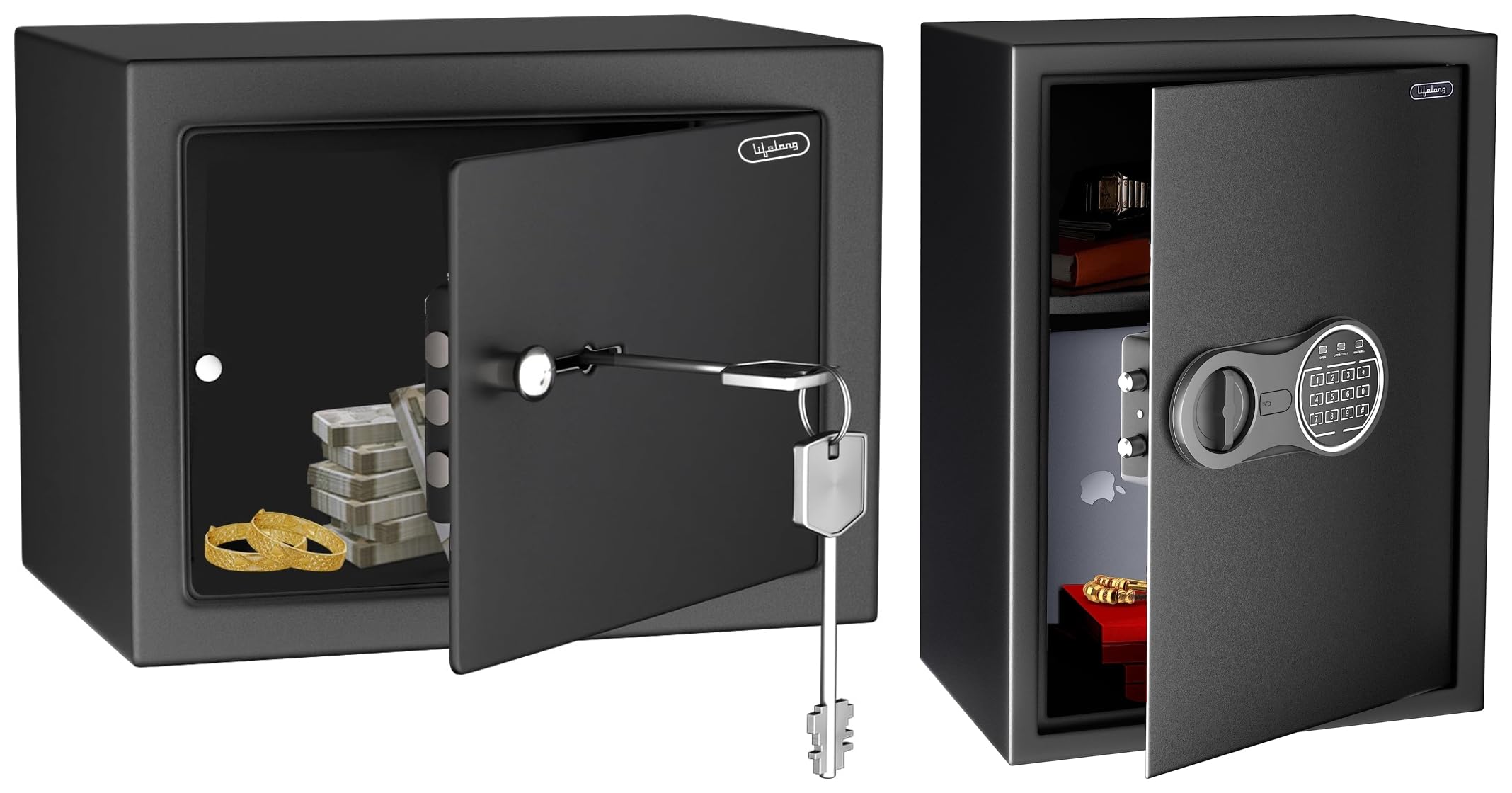 Lifelong Locker for Home & Office 56L - Digital Safe for Security with Electronic Keypad- Safety for