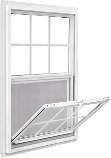 White COLORPAPA vinyl single-hung window