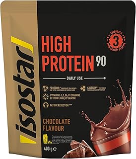ISOSTAD HIGH PROTEIN 90 CHOCOLATE, Proteine del latte e vegetali, Fonte di vitamine e minerali, Per la crescita della massa muscolare, Alto valore biologico, 400 gr