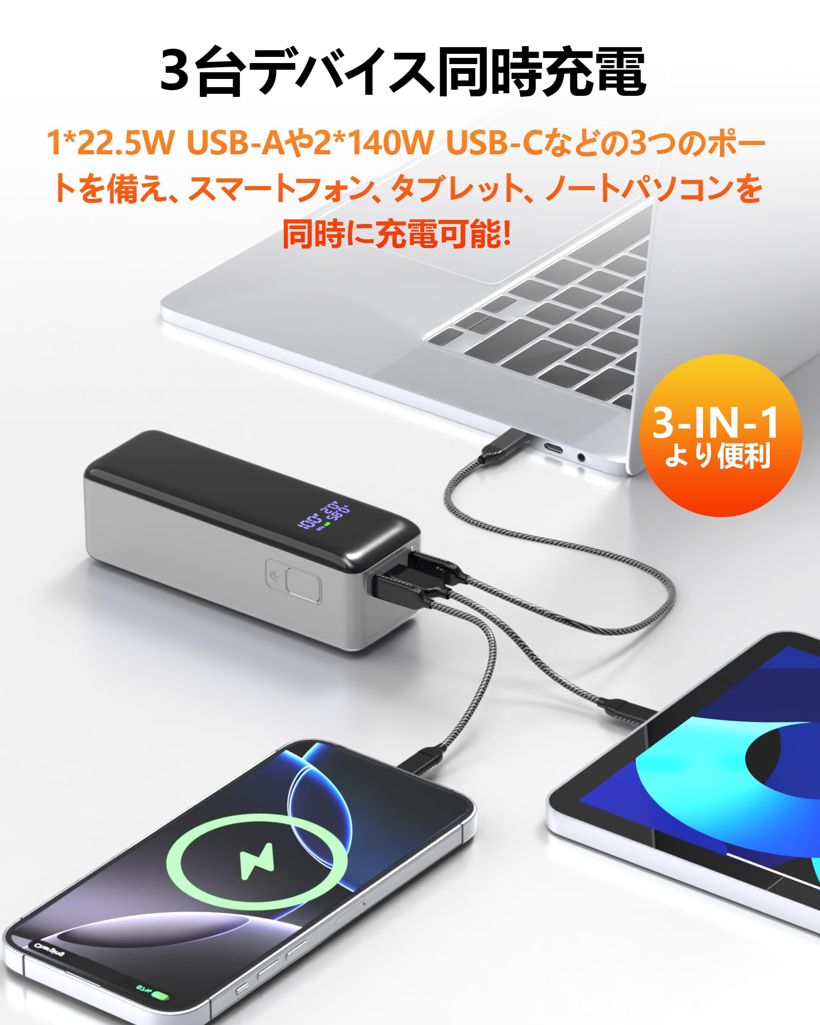 Amazon | Raydyn 大容量モバイルバッテリー 40000mAh デュアル