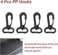 Vista 5 de 70cm x70cm Car Net,4 Hooks Car Trunk Cargo Net Mesh Storage Organizer,for Opel Astra Corsa Insignia Antara Meriva Zafira