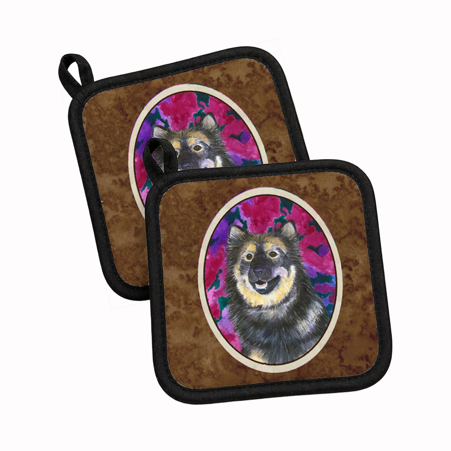 Par de salvamanteles del Finnish Lapphund ss1063pthd, protectores de cocina multicolor de 7.5x7.5