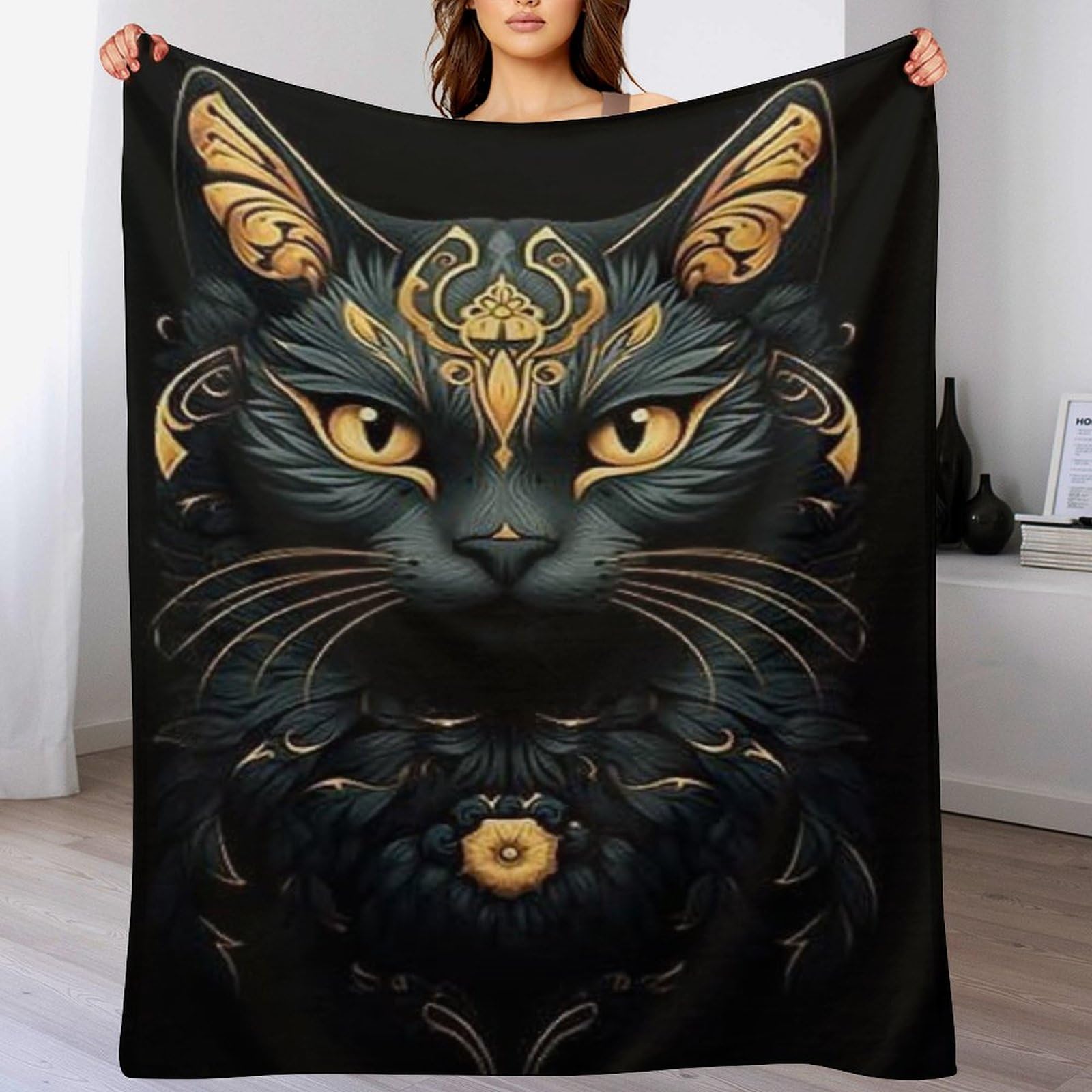 Couverture légère motif chat 3D, le cadeau idéal pour lit