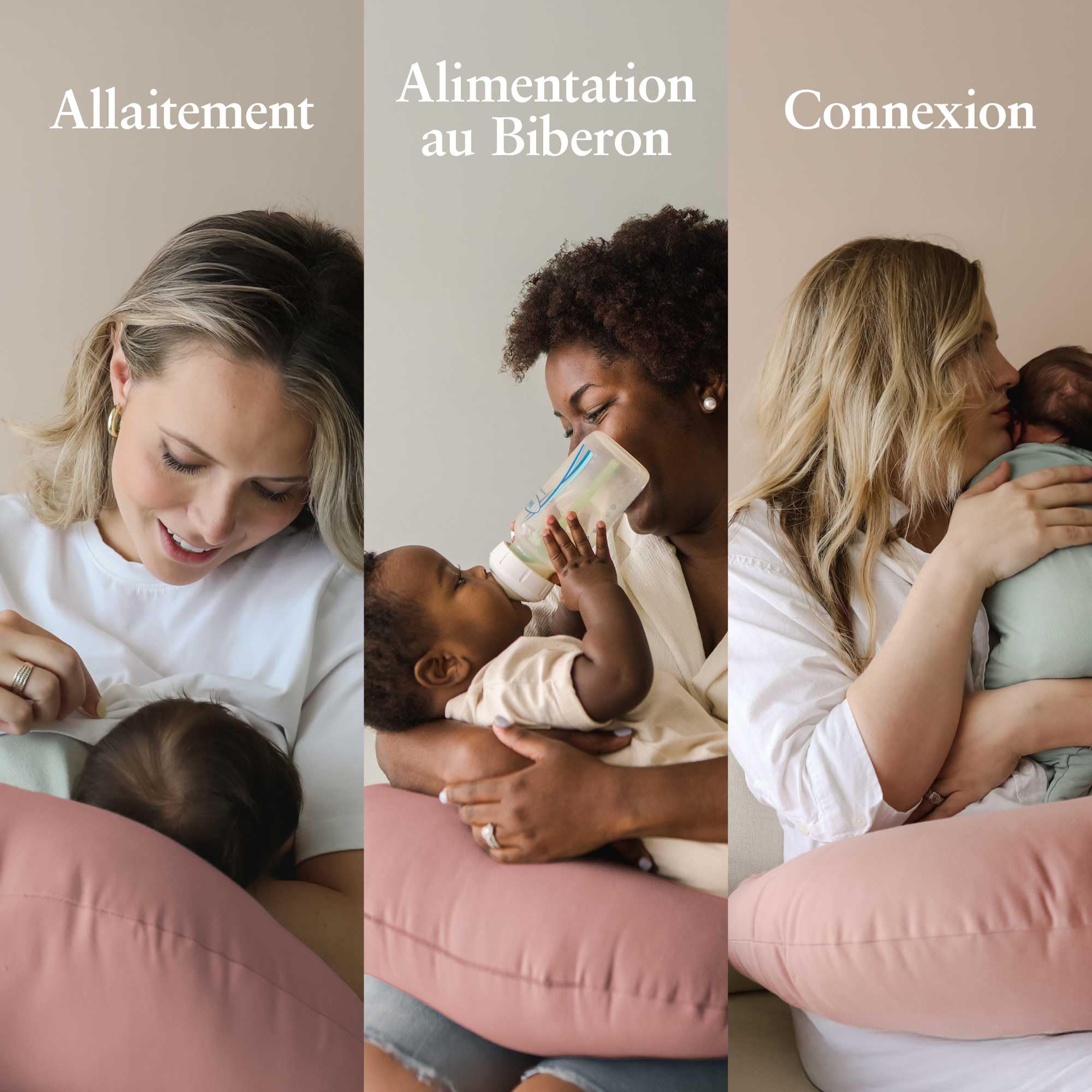 snuggle me® Coussin Allaitement au Biberon & Sein - Housse 100% Coton Bio & Rembourrage - Lavable en Machine & Respirant - Essentiel de Naissance