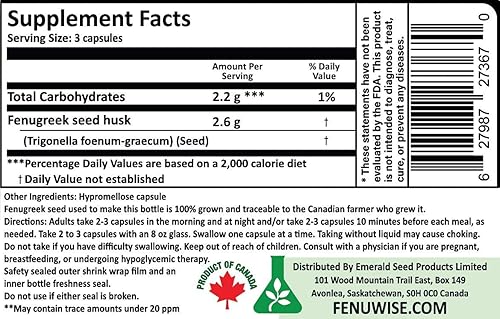Miniatura 9 de Suplemento de cápsula de fibra natural de fenogreco para alivio del ácido - Suplemento dietético vegano premium que apoya la salud digestiva, 120